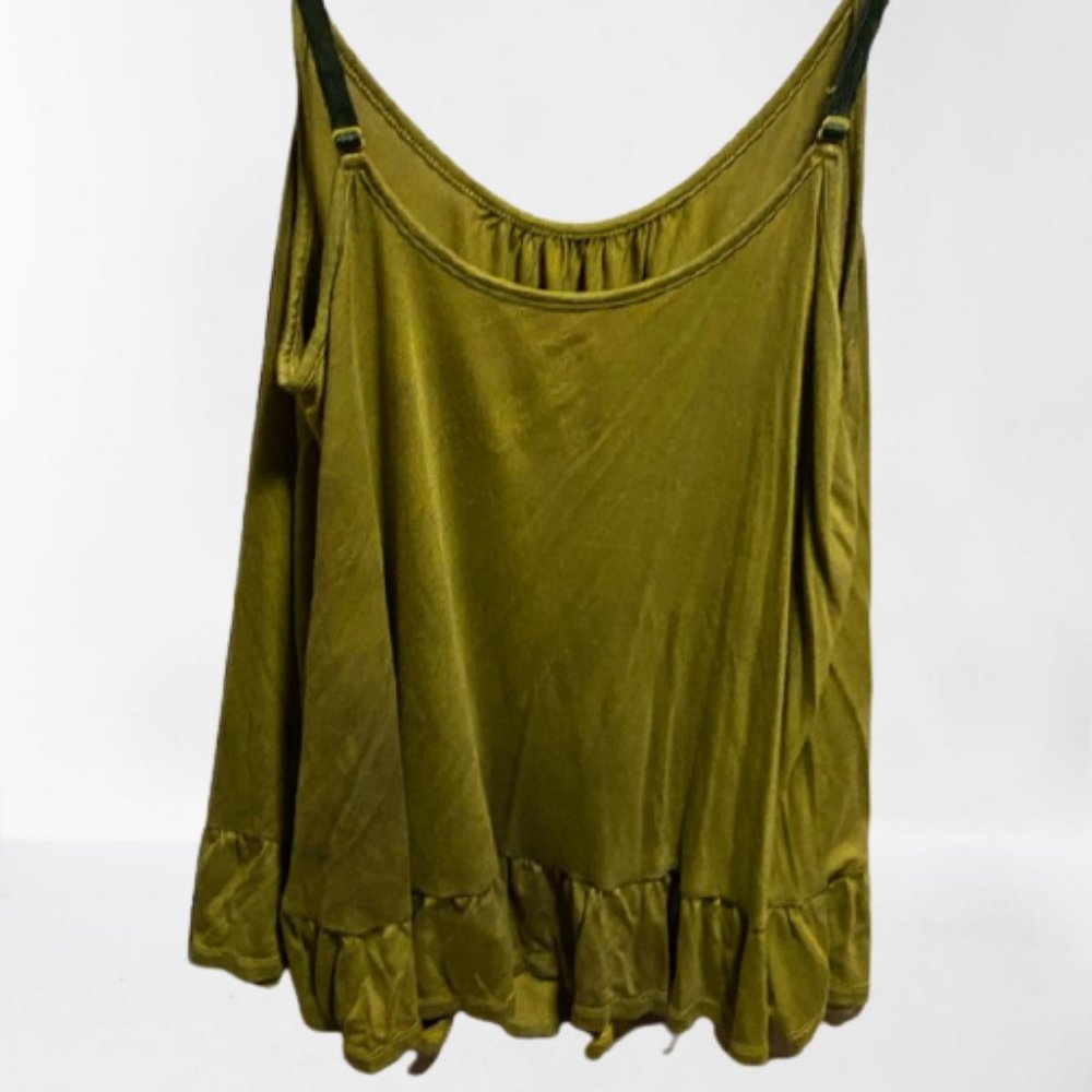 NWOT lime/light olive green tank